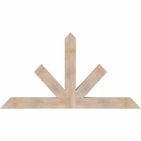 Ekena Millwork Saratoga Smooth Timber Gable Bracket, Douglas Fir, 72"W x 39"H x 5 1/2"D x 5 1/2"F, 13/12 Pitch GBW072X39X0606SAR00SDF